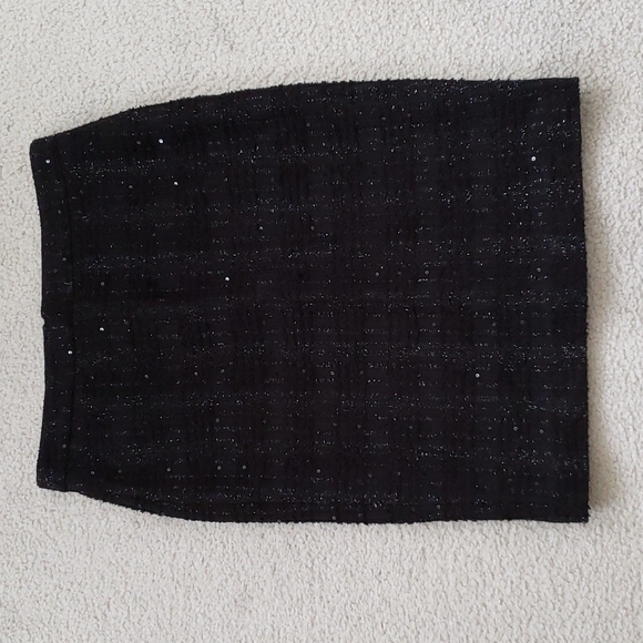 Ann Taylor sequined skirt, black Sz 10 nwt - Picture 1 of 3